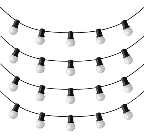 Guirnalda Luces Deco Tira 10 Mts + Lamparas Led 1w Opal 0