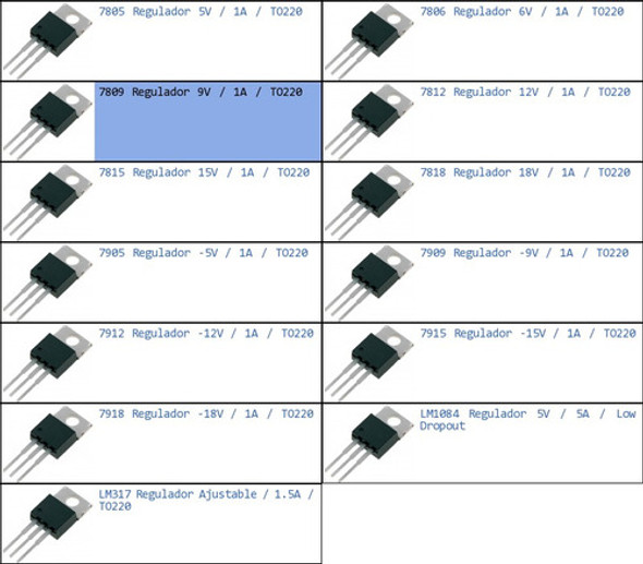 Pack 20x 7809 To220 Regulador 9v 1a-p 1