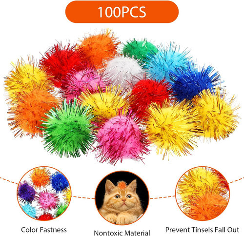 Bolas De Pom Poms Suaves Y Esponjosas, 25 Cm Cada Una 1