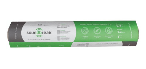 Sound Break Barrier Barrera Membrana Acústica 4mm 5m² 0