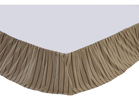 Vhc Brands Farmhouse Sawyer Mill Tan Bed Skirt, Queen 60x80x 0 Vhc Brands Farmhouse Sawyer Mill Tan Bed Skirt, Queen 60x80x 0