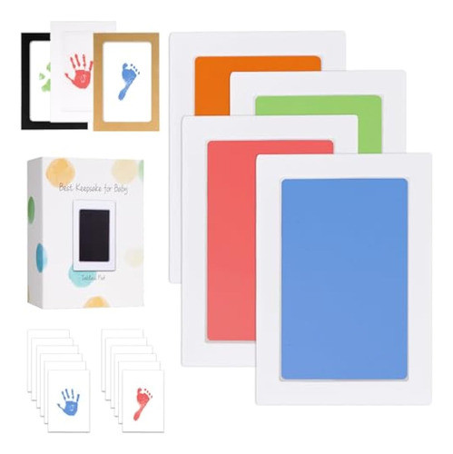 Kit De Manos Y Huellas De Bebé Sin Tinta, Kit De 0