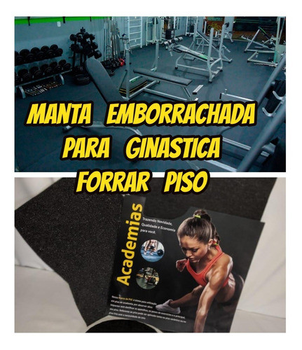 Tapete  Emborrachado 2.00x1.00mts Exercicio Forrar Crossfit 0