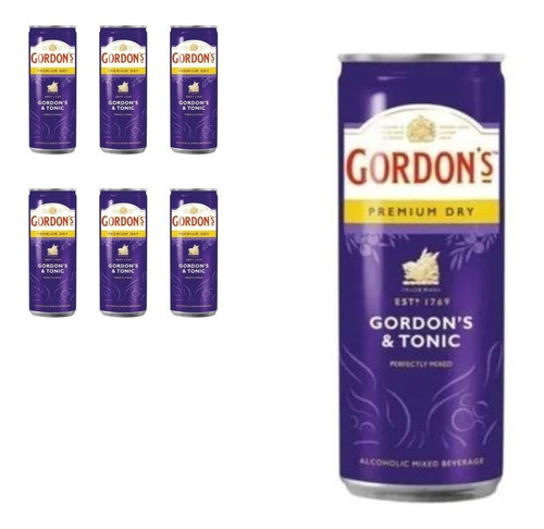 Gordons Gin Tonic 473 Pack De 6 Zetta Bebidas 0