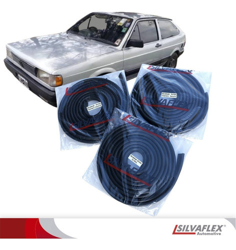 Burletes Para Las 2 Puertas + Baul (kit 3 Unidades) Vw Gol 1992 A 1995 Silvaflex 1