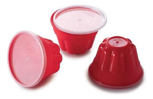 Kit De 03 Potes Para Gelatina Individuais 140ml Super Forte 0
