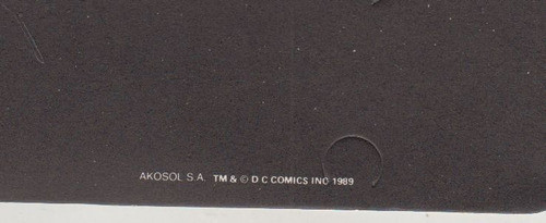 Batman Careta De Carton Dc Comics 1989 Made In Uruguay Rara 1