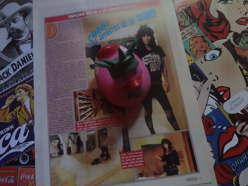 Cher En Revista Popcorn Años 90 Clipping 0