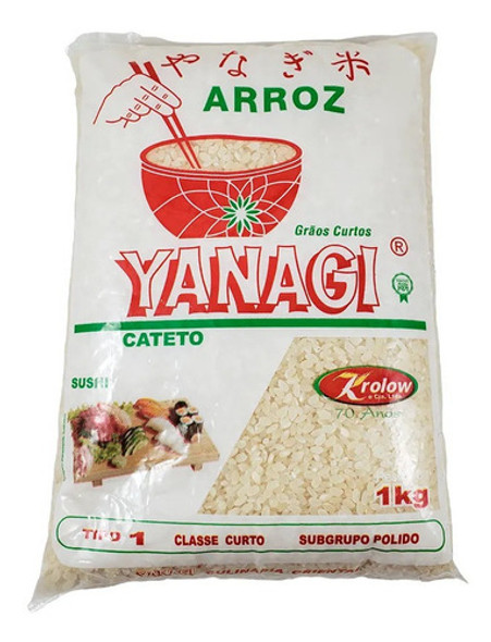 Arroz Japonês Yanagi Cateto Grão Curto Sushi 1kg - Tetsu 0