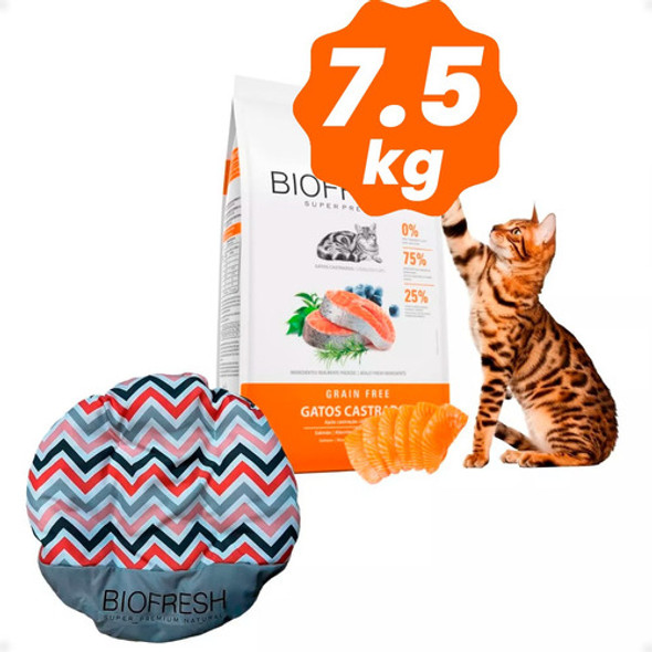 Alimento Biofresh Gato Castrado 7.5 Kg Salmon Y Regalos Otec 1 Alimento Biofresh Gato Castrado 7.5 Kg Salmon Y Regalos Otec 1