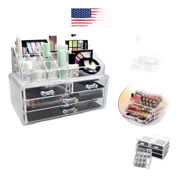 Acrílico Organizador De Cosméticos Maquillaje Cajón Porta Jo 0