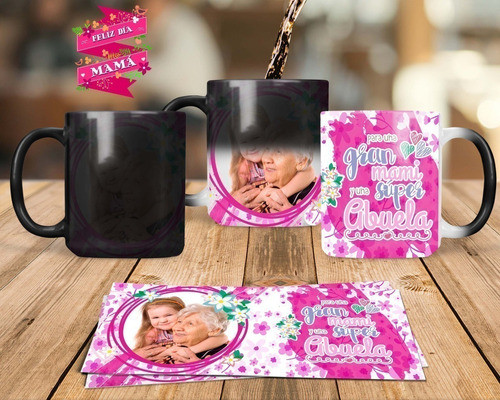 Plantillas Sublimación Tazas - Madre Foto Collage 1