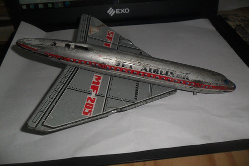 Avion Caza Ruedita Avioncito Aereo Jet Airlines Litografia 0