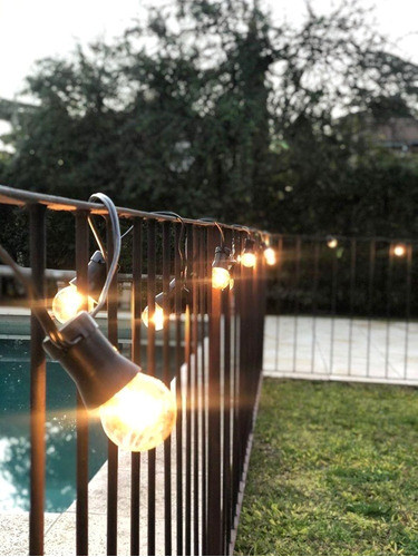 7 Mts De Guirnalda Luces P/exterior+focos Vintage Cerveceria 1