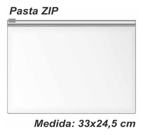 Pasta Zip Pvc A4 33x24,5 Cm - Pack C/ 70 Unidades 0 Pasta Zip Pvc A4 33x24,5 Cm - Pack C/ 70 Unidades 0