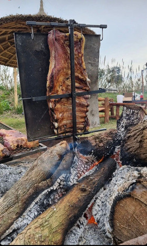 Parrillero Criollo O Estaca Con Fogonero, Palita Y Atizador 1