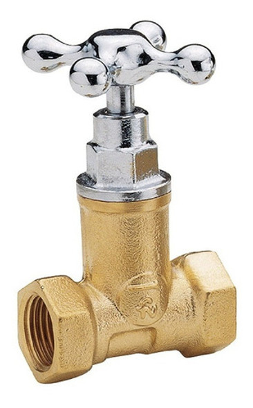 Llave De Paso Bronce Volante Cruz 1/2 Hembra - Hembra 0 Llave De Paso Bronce Volante Cruz 1/2 Hembra - Hembra 0