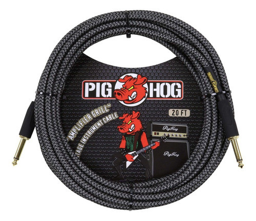 Cable Pig Hog Pch20ag Plug Para Guitarra Bajo 6 Metros 0