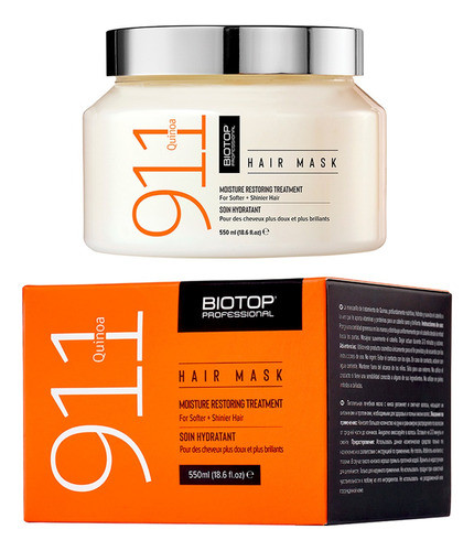 Biotop 911 Quinoa Hair Mask Mascara Hidratante Pelo 550ml 1