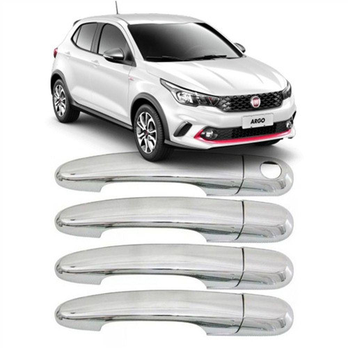 Aplique Cromado Capa Maçaneta Fiat Argo 2019 4 Portas 0