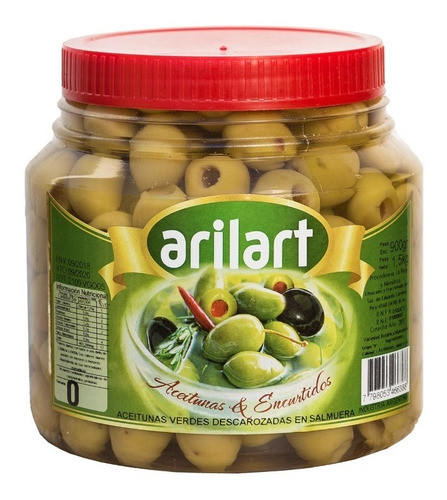 Aceitunas Verdes Sin Carozo Descarozadas 0 X 900 Gr Arilart 0
