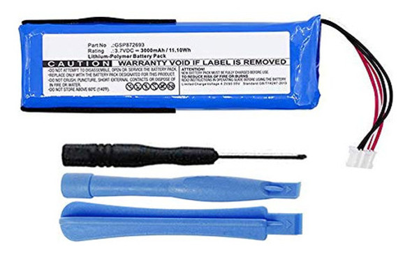 Bateria : Jbl Flip 3 3000mah ( Gsp872693, P763098 03 ) 0