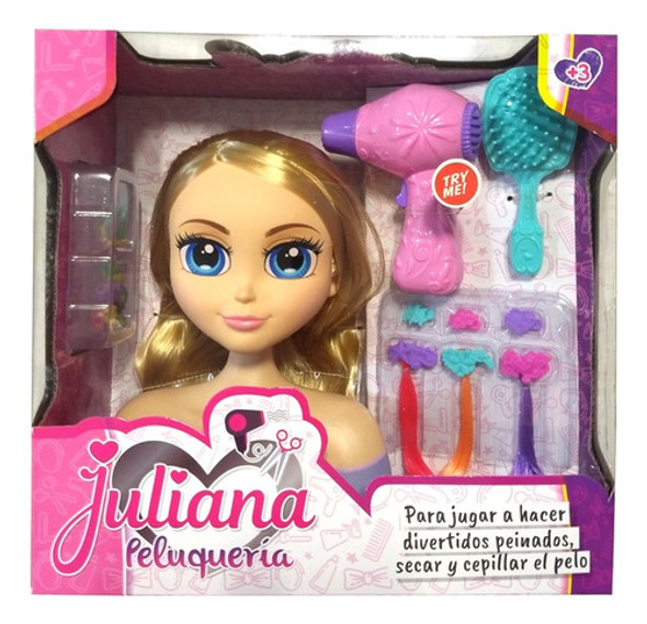 Juliana Peluqueria Con Modelo Muñeca Y Accesorios Peinado Tl 0