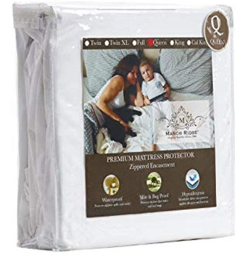 Protector De Colchón Manor Ridge 100% Impermeable E Hipoaler 0