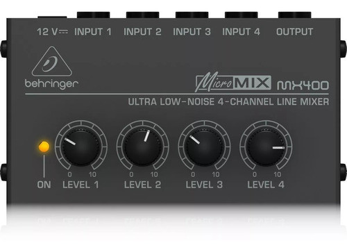 Consola Behringer Mx 400 4 Canales Mixer Estudio Vivo 12v 0