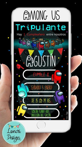 Among Us Invitación Digital 1