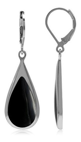 Creado Onyx Negro Incrustado De Oro Blanco Plateado Plata Es 0