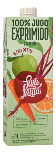 Jugo 100% Exprimido Blend Detox Pura Frutta 8 X 1 Lt 0