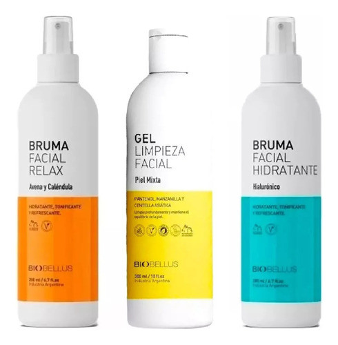 Kit Gel Limpieza Mixta Bruma Relax Hialuronico Biobellus 0