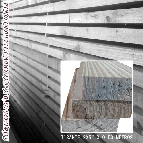 Pino Tirante 2x5 X 0,50 Mt Cepillado 1