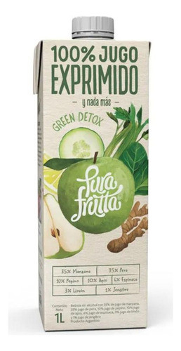 Jugo 100% Exprimido Green Detox Pura Frutta 4 X 1 Lt 0