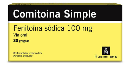 Comitoina Simple 100mg X 30 Grageas | Antiepiléptico 0