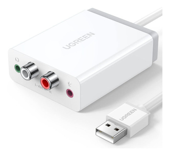 Ugreen Adaptador Audio Externo Tarjeta Sonido Con 3.5mm 0