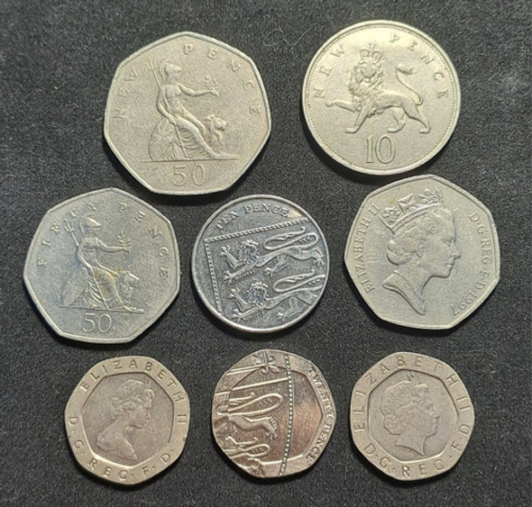 Inglaterra X 8 Monedas Distintas Incluye 20 Pence 2014. 1