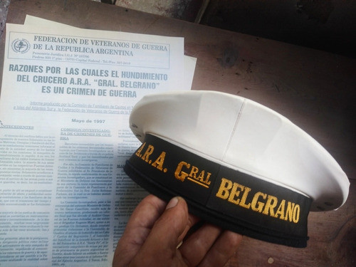 Gorra E Info Ara Gral Belgrano Malvinas De Vitrina 0