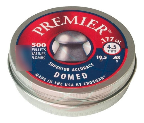 Balin Crosman Premier Domed 4,5 Mm Lata X 500 Un. 10.5gr 0
