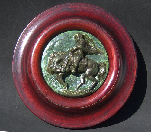 Hist.* Exclusivo Plato Colgar La Doma Gauchesco Petitbronce 1