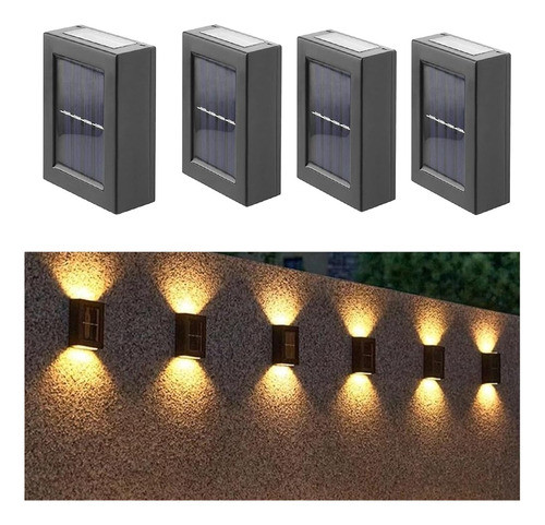 ~? Aslidecor Solar Wall Light Up And Down 4 Pack, 2 Led Ilum 0