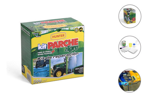 Kit Parche Fibra Vidrio Tractor Galpon Agro Reparacion 500cm 0