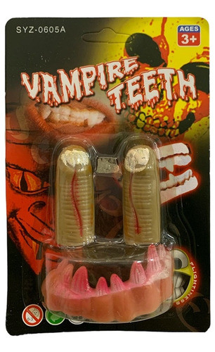 Halloween Set Dientes Y Dedos De Latex Kapsa 0