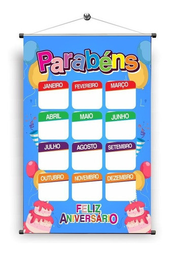 Banner Pedagógico Aniversariante Do Mês 0