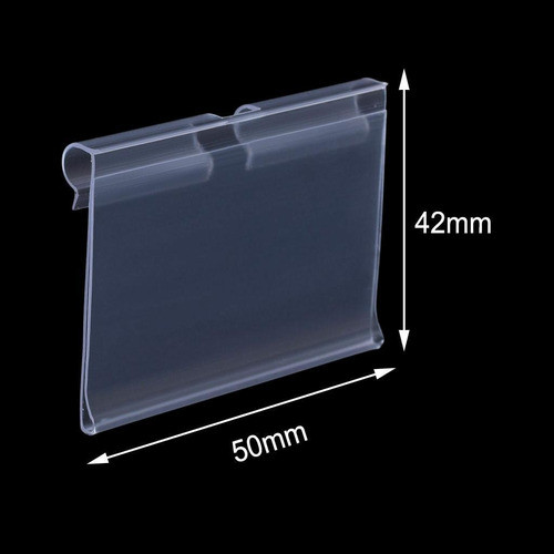 Suporte De Pvc Transparente Para Prateleira De Arame 50x42mm 1
