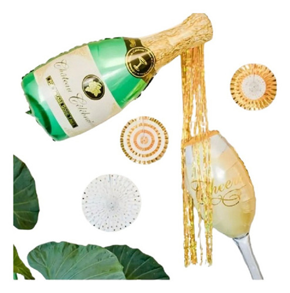 Globo Metalizado Botella + Copa  De 1 Metro Ideal Dia Padre 0 Globo Metalizado Botella + Copa  De 1 Metro Ideal Dia Padre 0