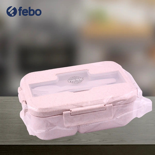 Vianda Neox Keep Kido Con Cubiertos Trig Color Beige Febo 1