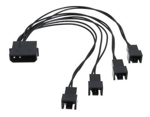 Kit 4 Cabo Adaptador Multi Fan Molex 4 Coolers 3 E 4 Pinos 1