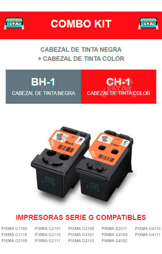 Kit Cabezales Originales Negro + Color Canon Pixma G3110 1